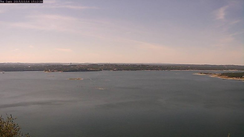 Lake Travis webcam, October 16, 2015 2:20 PM CT