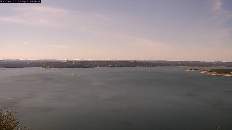 Lake Travis webcam, October 16, 2015 2:25 PM CT