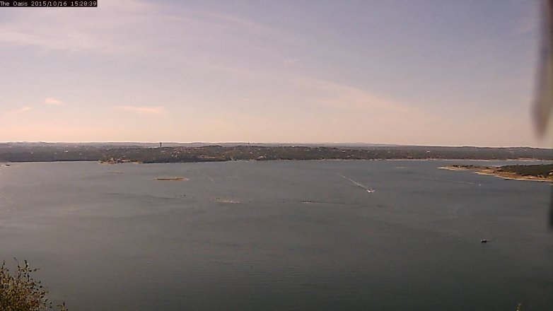 Lake Travis webcam, October 16, 2015 2:35 PM CT