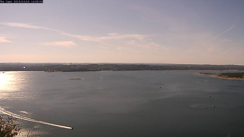 Lake Travis webcam, October 16, 2015 3:15 PM CT