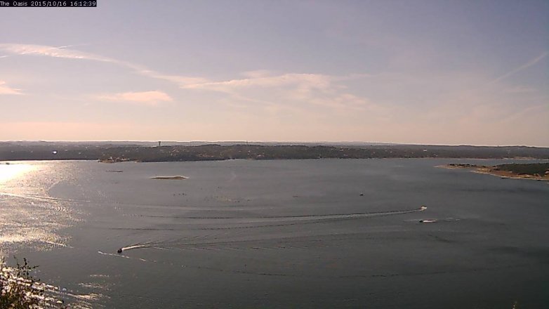 Lake Travis webcam, October 16, 2015 3:20 PM CT