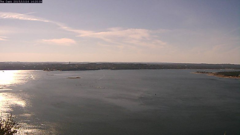 Lake Travis webcam, October 16, 2015 3:25 PM CT