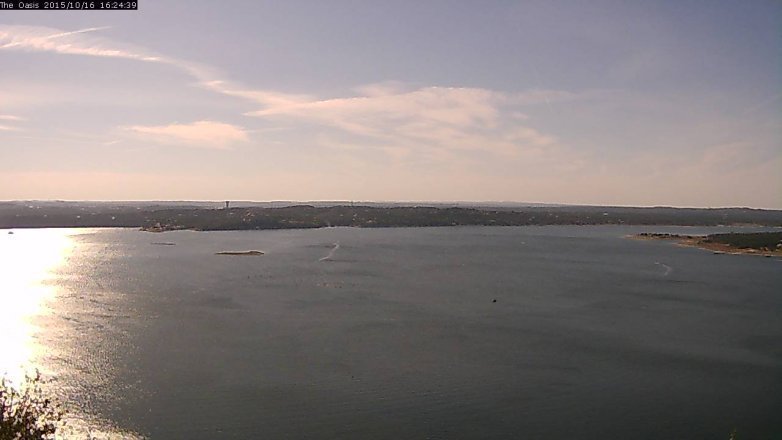 Lake Travis webcam, October 16, 2015 3:30 PM CT