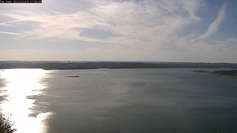 Lake Travis webcam, October 16, 2015 4:05 PM CT