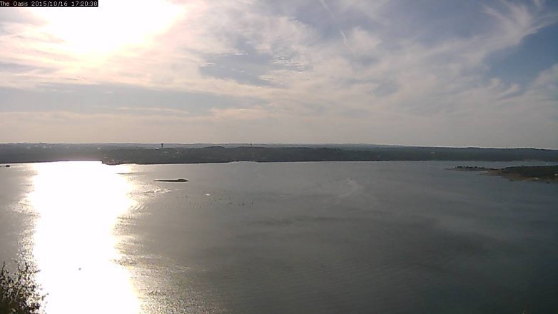 Lake Travis webcam, October 16, 2015 4:25 PM CT