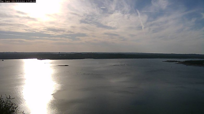 Lake Travis webcam, October 16, 2015 4:40 PM CT