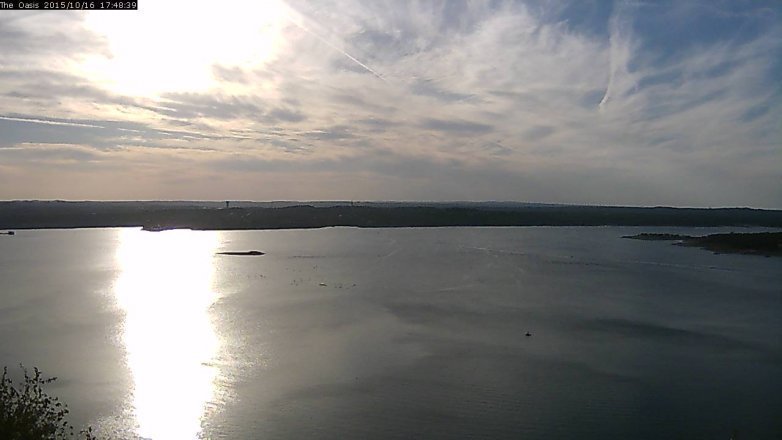 Lake Travis webcam, October 16, 2015 4:55 PM CT