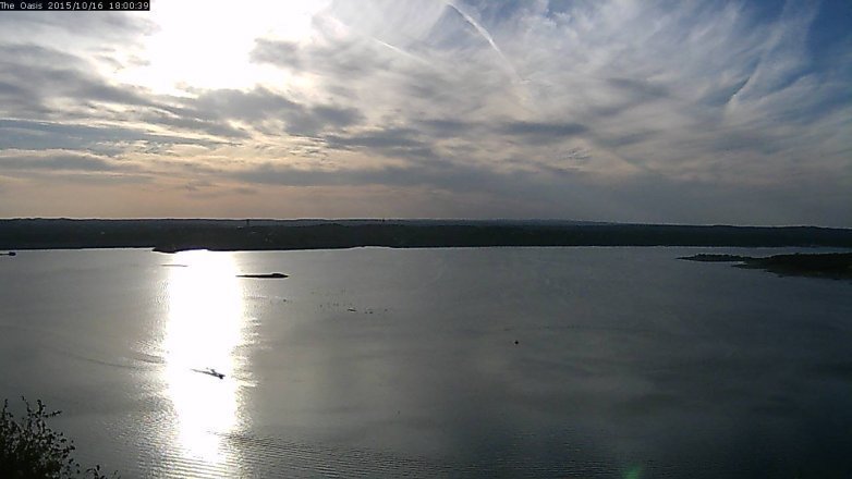 Lake Travis webcam, October 16, 2015 5:05 PM CT