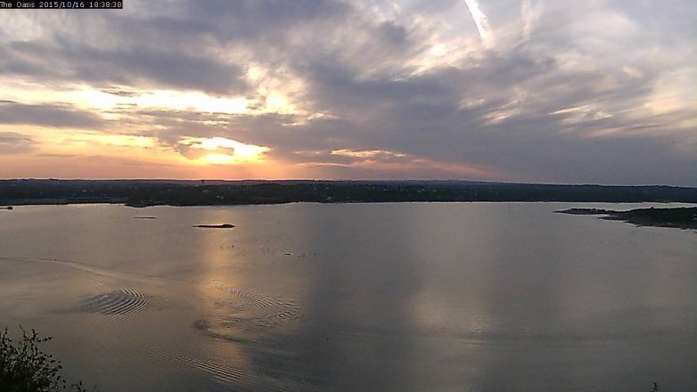 Lake Travis webcam, October 16, 2015 5:45 PM CT