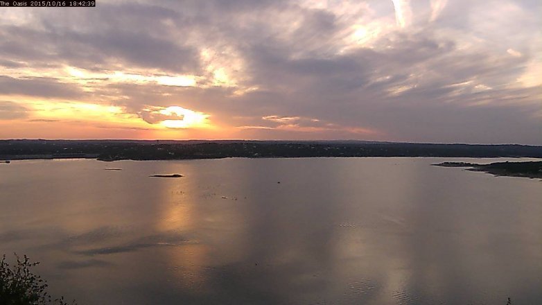 Lake Travis webcam, October 16, 2015 5:50 PM CT