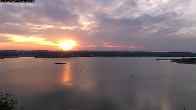 Lake Travis webcam, October 16, 2015 5:55 PM CT
