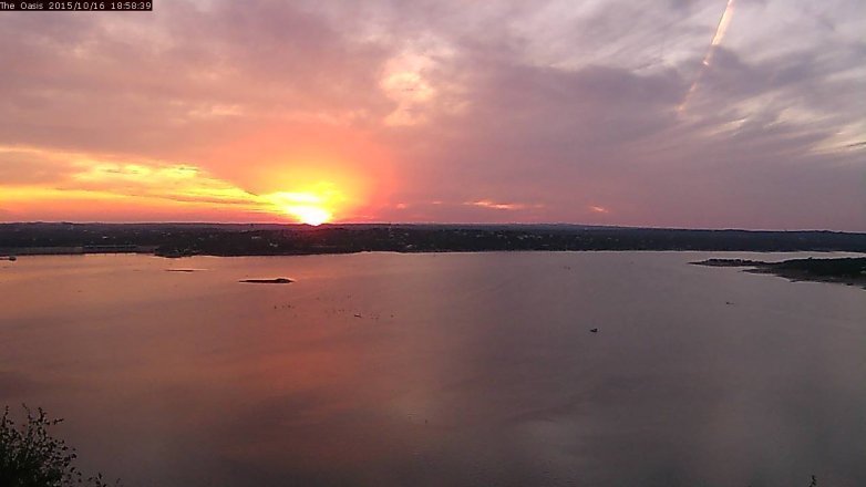 Lake Travis webcam, October 16, 2015 6:05 PM CT