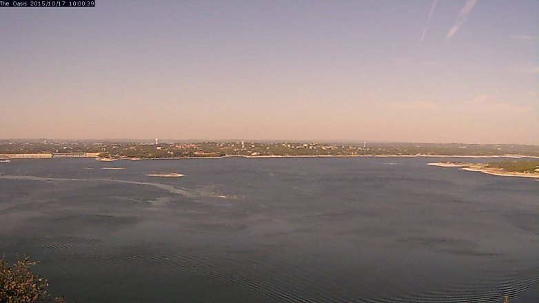 Lake Travis webcam, October 17, 2015 9:05 AM CT