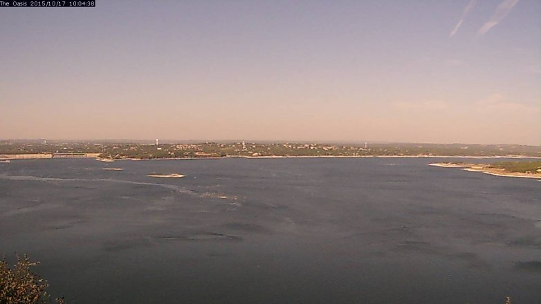 Lake Travis webcam, October 17, 2015 9:10 AM CT
