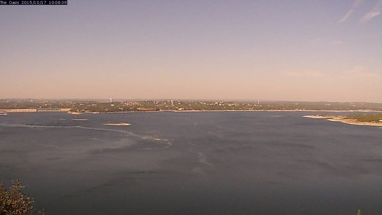 Lake Travis webcam, October 17, 2015 9:15 AM CT