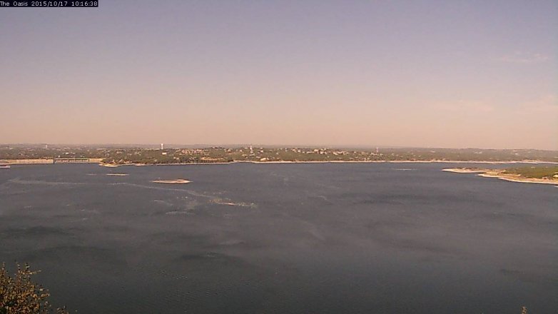 Lake Travis webcam, October 17, 2015 9:25 AM CT