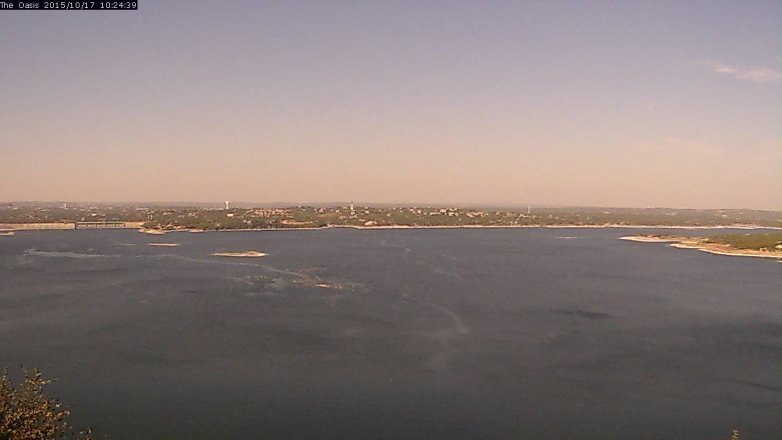 Lake Travis webcam, October 17, 2015 9:30 AM CT