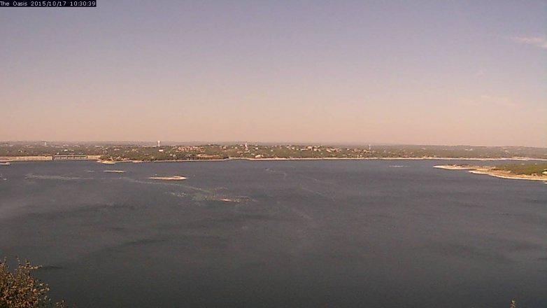 Lake Travis webcam, October 17, 2015 9:35 AM CT