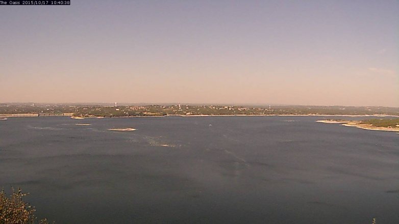 Lake Travis webcam, October 17, 2015 9:45 AM CT