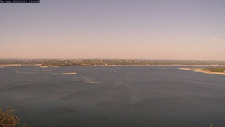 Lake Travis webcam, October 17, 2015 9:50 AM CT