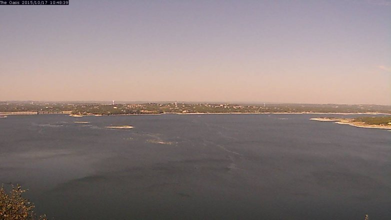 Lake Travis webcam, October 17, 2015 9:55 AM CT