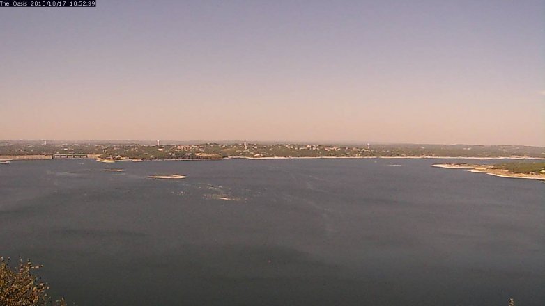 Lake Travis webcam, October 17, 2015 10:00 AM CT