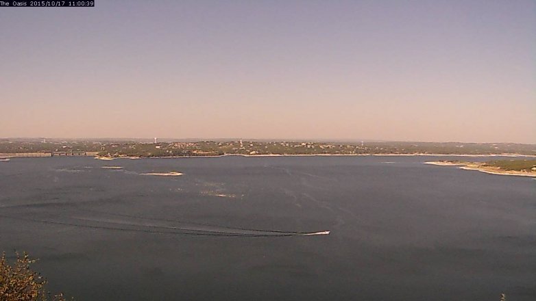 Lake Travis webcam, October 17, 2015 10:05 AM CT