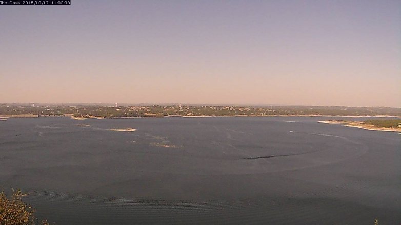 Lake Travis webcam, October 17, 2015 10:10 AM CT