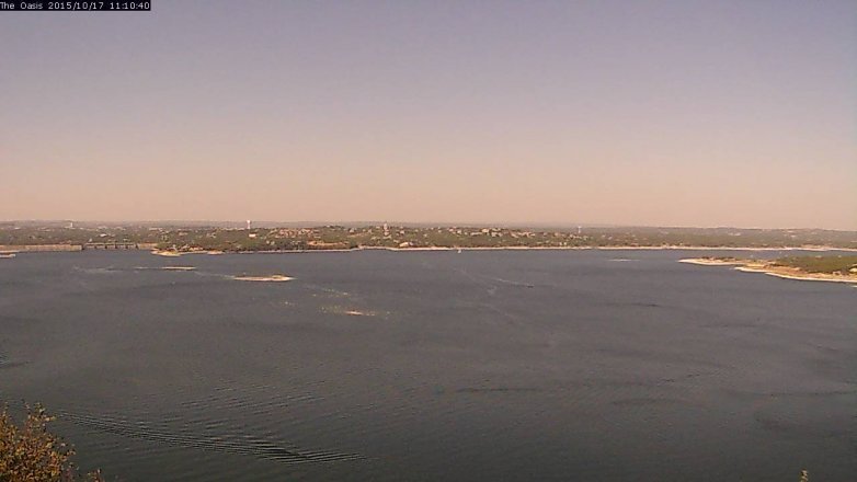 Lake Travis webcam, October 17, 2015 10:15 AM CT