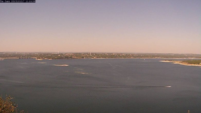 Lake Travis webcam, October 17, 2015 10:20 AM CT