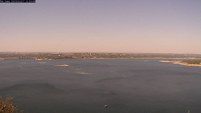 Lake Travis webcam, October 17, 2015 10:30 AM CT