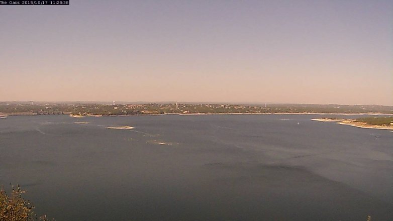 Lake Travis webcam, October 17, 2015 10:35 AM CT