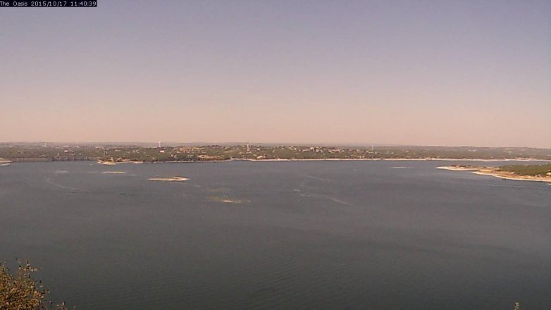 Lake Travis webcam, October 17, 2015 10:45 AM CT