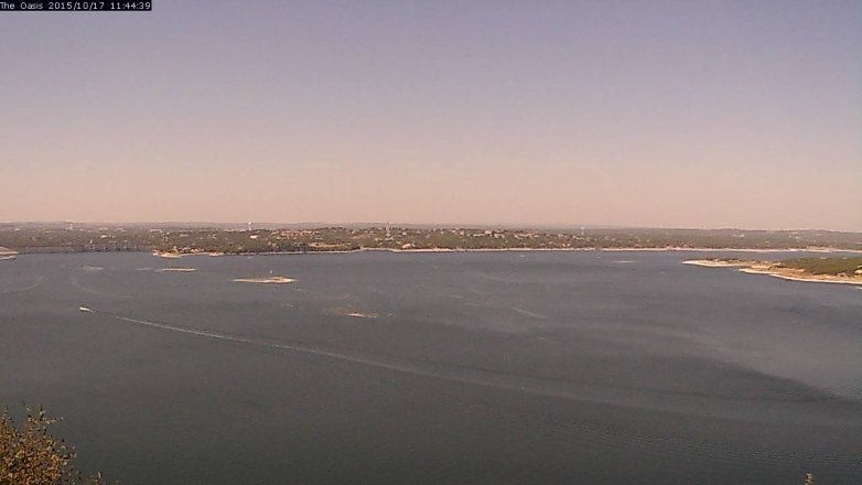 Lake Travis webcam, October 17, 2015 10:50 AM CT