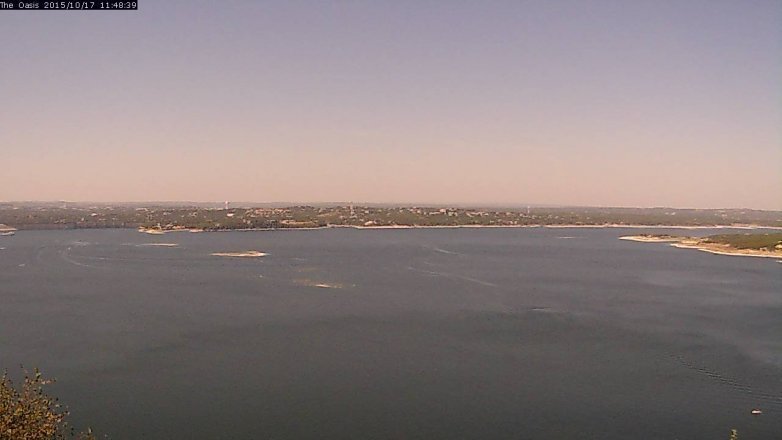 Lake Travis webcam, October 17, 2015 10:55 AM CT
