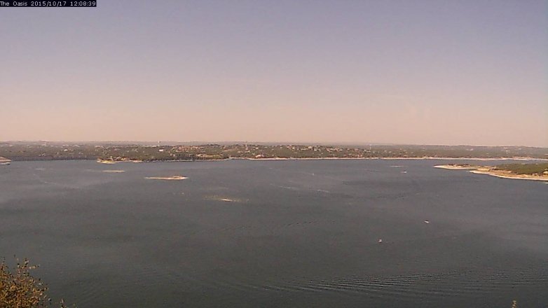Lake Travis webcam, October 17, 2015 11:15 AM CT