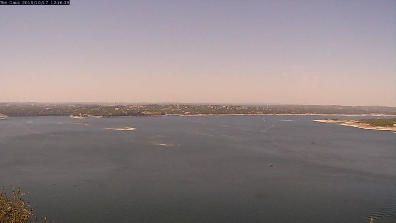 Lake Travis webcam, October 17, 2015 11:25 AM CT
