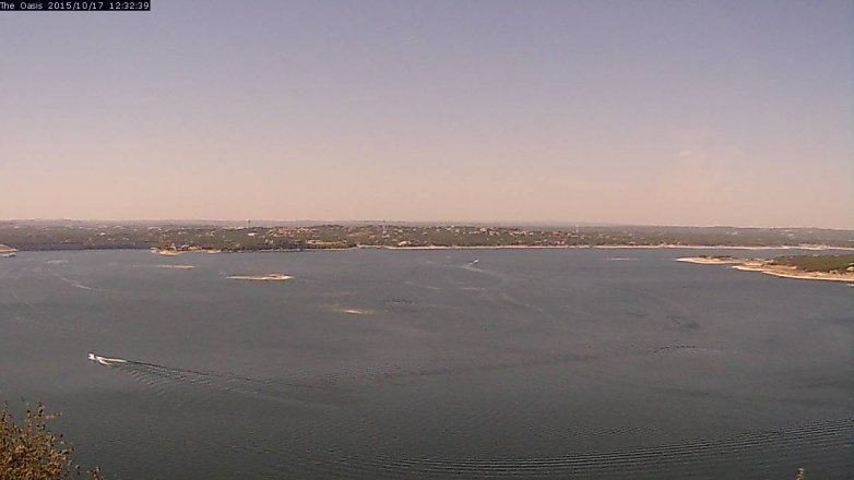 Lake Travis webcam, October 17, 2015 11:40 AM CT