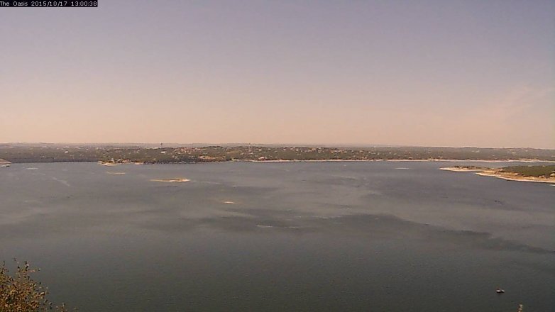 Lake Travis webcam, October 17, 2015 12:05 PM CT
