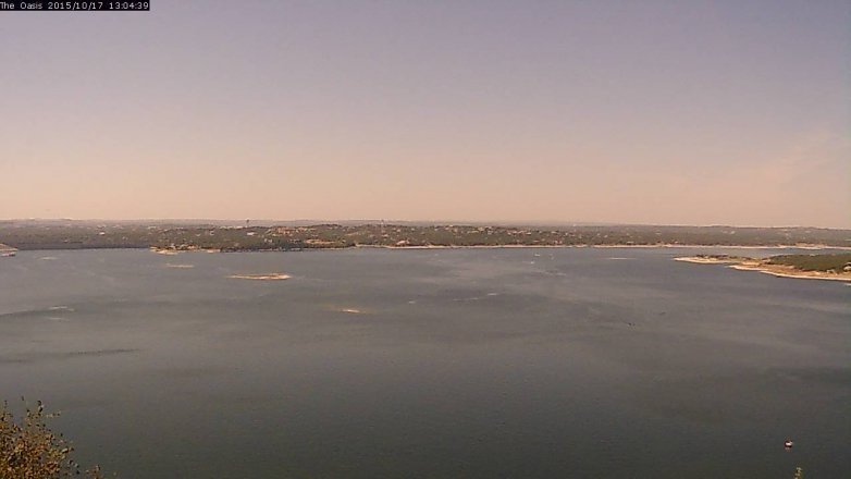 Lake Travis webcam, October 17, 2015 12:10 PM CT