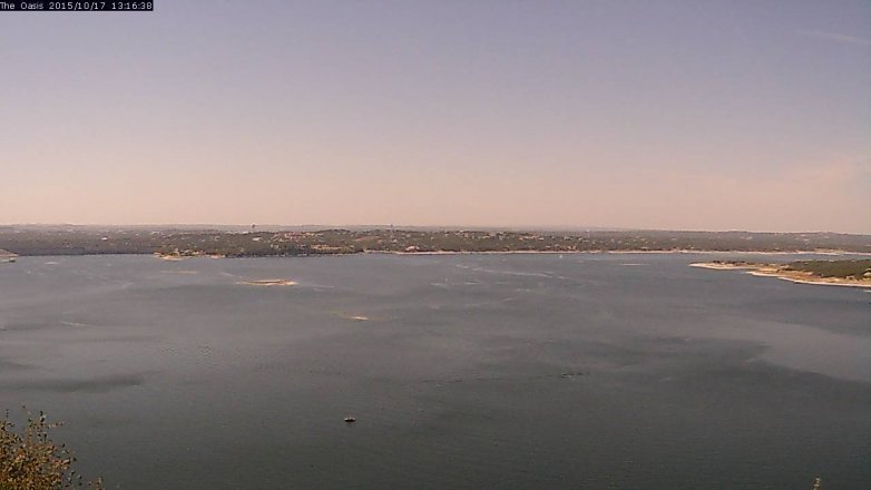 Lake Travis webcam, October 17, 2015 12:25 PM CT