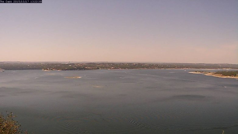 Lake Travis webcam, October 17, 2015 12:30 PM CT