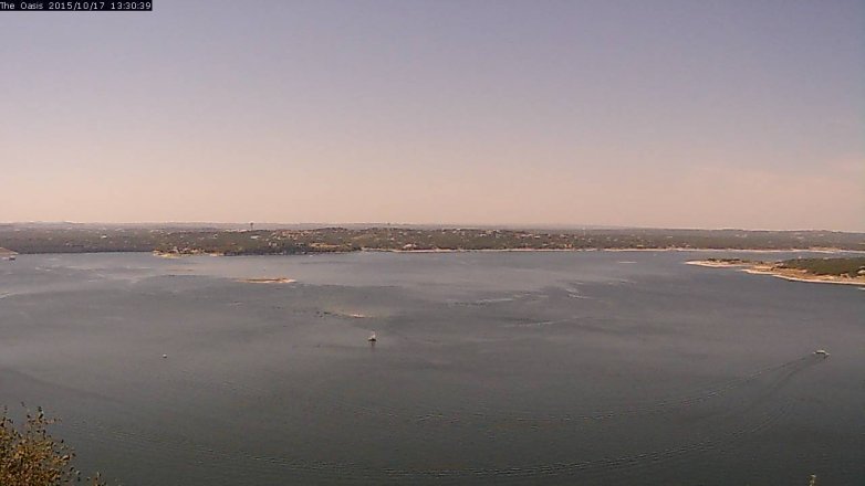 Lake Travis webcam, October 17, 2015 12:35 PM CT