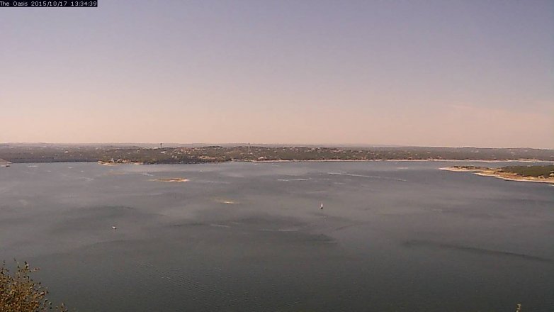 Lake Travis webcam, October 17, 2015 12:40 PM CT