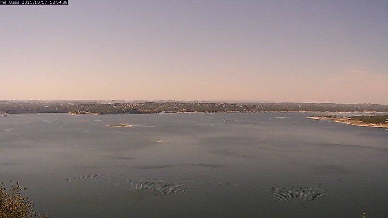 Lake Travis webcam, October 17, 2015 1:00 PM CT