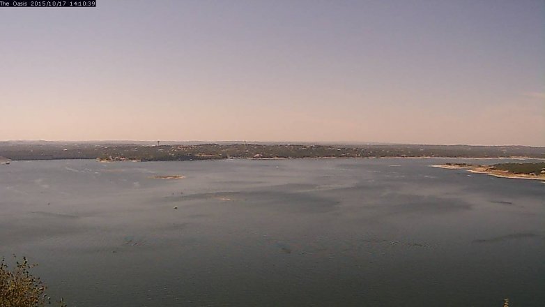 Lake Travis webcam, October 17, 2015 1:15 PM CT