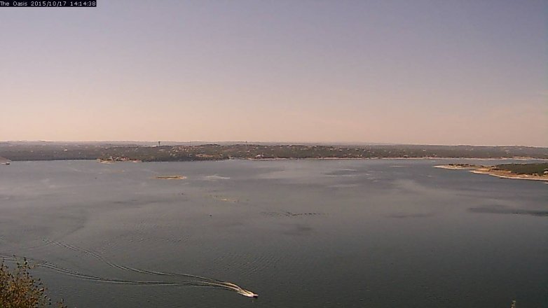 Lake Travis webcam, October 17, 2015 1:20 PM CT
