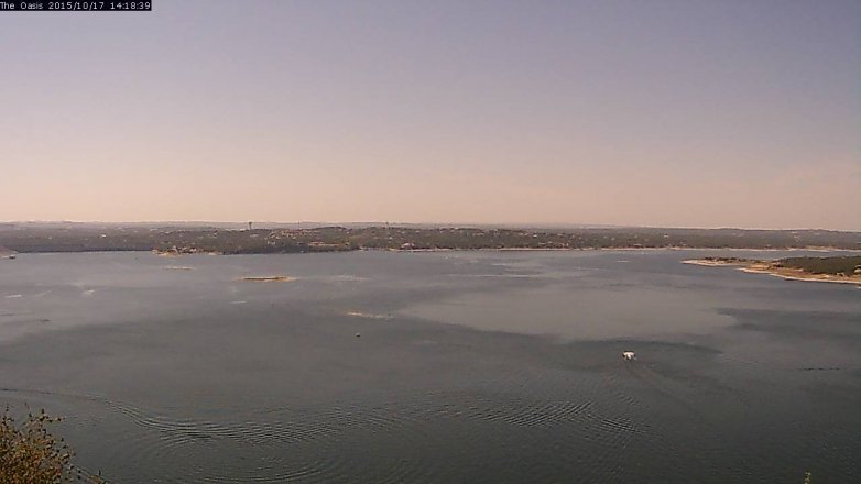 Lake Travis webcam, October 17, 2015 1:25 PM CT