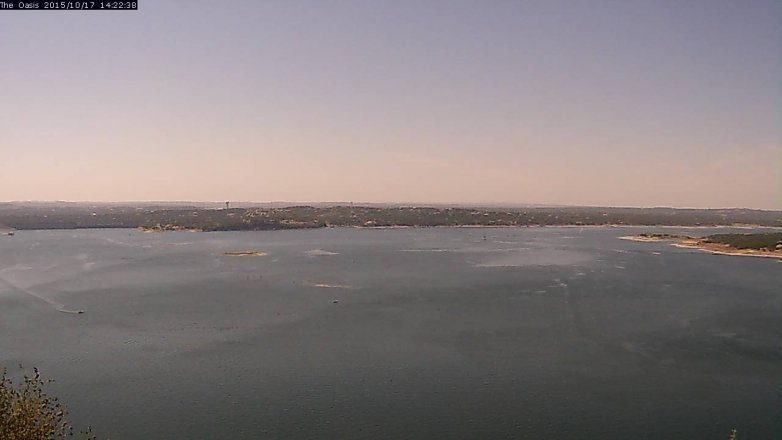 Lake Travis webcam, October 17, 2015 1:30 PM CT
