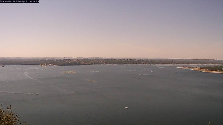 Lake Travis webcam, October 17, 2015 1:40 PM CT